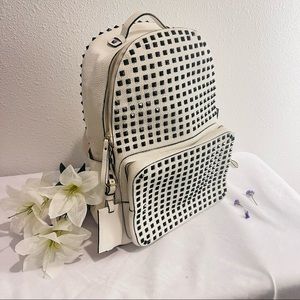 KOLET Studded Backpack genuine Leather White